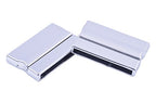 KONMAY 3 Sets Matte Silver Rectangle 30.0x3.0mm Glue-in Ends Flat Magnetic Jewelry Clasp