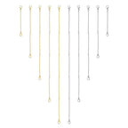 10 Pack Necklace Extenders - Alloy & Stainless Steel Necklace Extensions - Jewelry Extenders in Gold & Silver - color: Gold and Silver