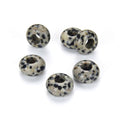 Adabele 30pcs Natural Dalmatian Jasper Gemstone 8x14mm Donut Rondelle Beads Large Hole ID 5.6mm for DIY Craft Jewelry Making GW-A9 - color: Dalmatian Jasper, size: 14mm x 8mm - 30pcs
