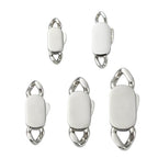 DanLingJewelry 5Pcs 5 Sizes Release Stainless Steel Buckle Clasps Metal Spring Cuban Link Clasps for DIY Bracelet Necklace Chain Jewelry Making - color: 5pcs - cuban clasps
