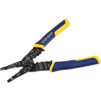IRWIN Vise-Grip Wire Stripper, 8 inch, Cuts 10-22 AWG, Plier Style Nose, ProTouch for Maximum Comfort (2078309), Blue/Yellow