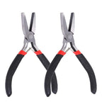 2 Pack Flat Nose Pliers Smooth Jaw Plier for Jewelry Making Wire Bending, 5 Inch