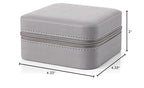Vlando Small Travel Jewelry Box Organizer Display Case for Girls Women Gift Rings Earrings Necklaces Storage, Light Grey - color: Light Grey