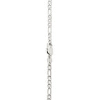 Amazon Essentials 14k Gold or Sterling Silver Plated Figaro Chain Necklace - color: Silver, size: 16", style: 4 mm