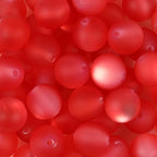 25pcs Resin Transparent Frosted Beads 16mm Cat Eye Circular Rubber Bead Spacer Bead DIY Making Friendship Bracelet Phone Chain Keychain Pen Beads Accessories (Red) - color: Red