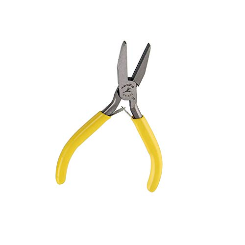 Flat Nose Pliers Smooth for Jewelry Making Wire Wrapping Bending Yellow (5 inch) - size: 5 Inch