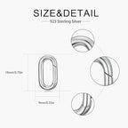 925 Sterling Silver Double Opening Lobster Clasp, Necklace Bracelet Anklet Jewelry Extender Clasp for DIY Jewelry Making (Style 5-1pc) - style: style 5-1pc