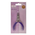 The Beadsmith Mini Series Round Nose Plier – Create Consistent Loops in Wire and Metal – 3-Inches, Purple Comfort Grip Handle, Single Leaf Spring, Polished Steel Head – Tools for Jewelry Making - style: Round Nose