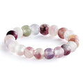 NLIEO Natural Gemstone Stretch Beaded Rings for Women Stackable Dainty Elastic Crystal Rings Jewelry - style: Indian Agate