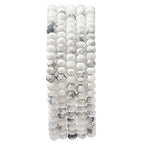 BEADIA Natural White Howlite Beads 4x2mm 120pcs Faceted Rondelle Loose Semi Gemstone Beads for Jewelry Making Design - color: White Howlite