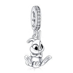 S925 Bead Dangle Charms for Bracelets Necklaces, Compatible with Pandora - style: Bunny Charm