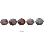 BEADIA Natural Faceted Bloodstone Rondelle Disk Stone Beads 10x5mm 37cm for DIY Chain Jewelry Making - color: Bloodstone