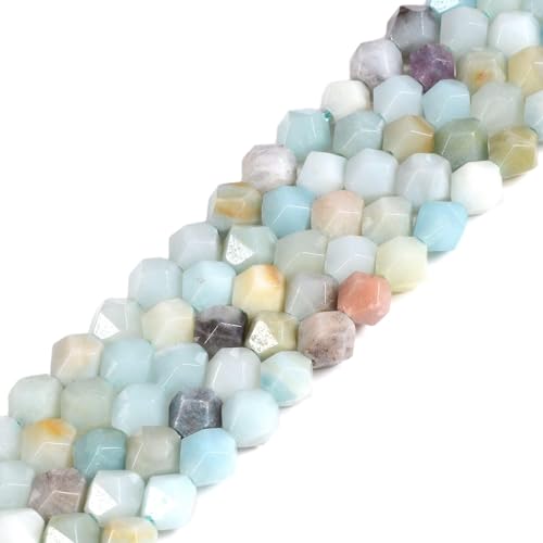Multicolor Amazonite 6mm Gemstone Triangle Faceted Round Loose Beads Strand 15.5" DIY Jewelry Making - color: Multicolor Amazonite