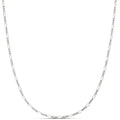 Amazon Essentials 14k Gold or Sterling Silver Plated Figaro Chain Necklace - color: Silver, size: 16", style: 2 mm