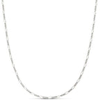 Amazon Essentials 14k Gold or Sterling Silver Plated Figaro Chain Necklace - color: Silver, size: 20", style: 2 mm