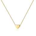 PAVOI 14K Gold Plated Cubic Zirconia Heart Necklace | Cute Dainty Love Pendant Necklaces for Women - Valentines Day Trendy Jewelry - style: Heart Polished