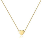 PAVOI 14K Gold Plated Cubic Zirconia Heart Necklace | Cute Dainty Love Pendant Necklaces for Women - Valentines Day Trendy Jewelry - style: Heart Polished