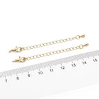 BEADIA 14K Gold Plated Extender Chains 75mm 20pcs Water Drop Extension Tail Chains for Jewelry Making Findings - color: WaterDrop