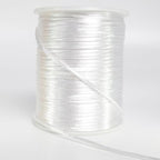 LUSTEMBER 2 mm x 330 Feet Satin Nylon Cord, Silky Smooth Nylon String for Jewelry Making Bracelet Necklaces Beading Thread Rattail Macrame Kumihimo Chinese Knot Craft - size: White