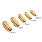 Stainless Steel Magnetic Clasp Inner Hole 3mm/4mm/5mm/6mm/8mm Glue-in Jewelry Clasp (Inner Hole Size=3mm, Gold Tone) - color: Gold Tone, size: Inner Hole Size=3mm
