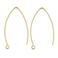 10pcs Adabele Real 1/20 14K Gold Filled V Shape Marquise Earring Hooks 32mm Long Dangle Ear Wire (0.8mm/20 Gauge) for DIY Earrings Jewelry Making JK1-M8 - color: 14K Gold Filled, size: 0.8mm wire (20 gauge) - 10pcs