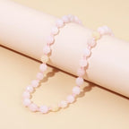 8mm Faceted Natural Morganite Stone Loose Round Semi Gemstone Beads for Bracelet Necklace Jewelry DIY Making - color: Morganite-1