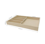 Large Beige Premium Quality Velvet Jewelry Display Box Tray Stackable Practical Trade Show Home Store Glasses Accessories (Multifunction Jewelry Tray) - color: Multifunction Jewelry Tray