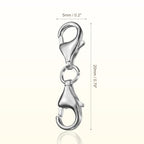 uxcell Bracelet Extender, 925 Sterling Silver Double Lobster Claw Clasps Necklace Extenders, Connector Extension Clasp for DIY Making Jewelry Chain (20mm/0.79", Metal Silver) - color: Metal Silver