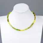 Elisheva Natural Stone Choker Necklace for Women, Boho Natural Emperor Jasper Stone Lace Agate Beaded Crystal Necklace, Gemstone Jewelry Gift for Her - style: Green/Choker
