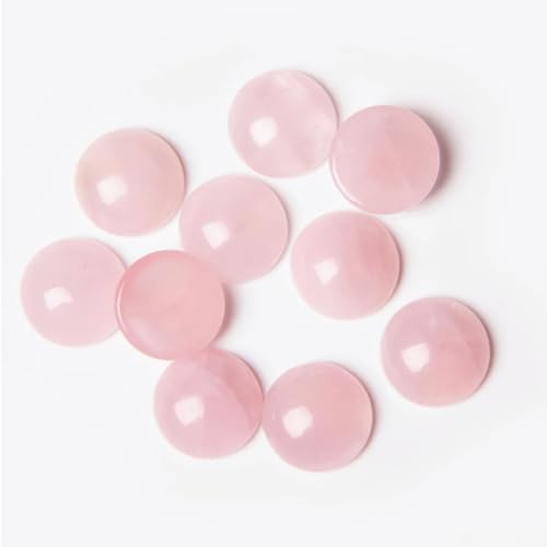 20pcs 4mm Natural Stone No Hole Rose Quartz Semicircle Smooth Cabochons Beads Healing Chakra Crystal Stone Bead for Jewelry Making Rings Earrings Necklace Bracelet DIY Crafts - color: Rose Quartz, size: 4mm