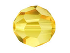 100pcs Adabele Austrian 4mm (0.16 Inch) Small Faceted Loose Round Crystal Beads Light Topaz Yellow Compatible with 5000 Swarovski Crystals Preciosa SS2R-408 - color: Light Topaz/Yellow, size: 4mm Small (100pcs)