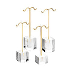 MOOCA Enhance Your Jewelry Presentation with the 4 Pcs Set Acrylic Earring Display Stand - Perfect Showcase for Earrings, Countertop T Stand, and Stylish Jewelry Display, Gold Color - color: Gold