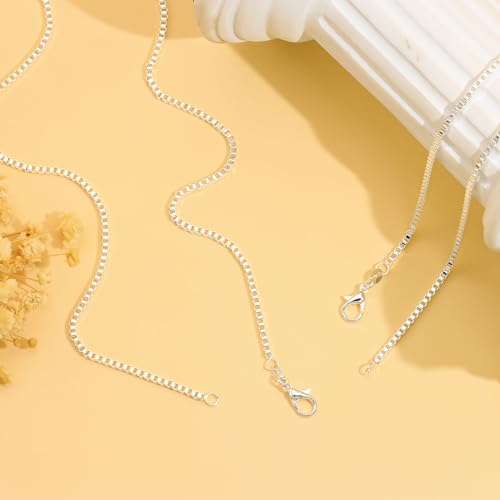925 Silver Chain Necklace for Women 2mm Box and Snake Italian Choker Chain Thin & Strong Necklace 16/18/20 Inch - size: 18 inch, style: Box Chain