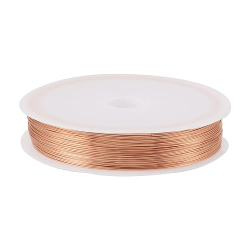 Cheriswelry 28 Gauge Raw Copper Wire Jewelry Beading Craft Wire Tarnish Resistant Copper Wire 0.3mm for Jewelry Making Wrapping Supplies, 236.22 Ft - size: 28 Gauge(0.3mm)
