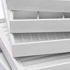 White Jewelry Ring Display Tray PU Leather Ring Earrings Display Organizer Tray - size: 11 Slot