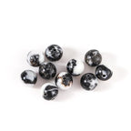 100Pcs Natural Stone 6mm Black White Zebra Round Loose Gemstone Energy Healing Beads Hole Size 1mm DIY Smooth Beads for Bracelet Necklace Earrings Jewelry Making - color: Black White Zebra, size: 6mm