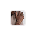 Gold Hand Chain Bracelet for Women, Ring Bracelet Hand Chain Non Tarnish Waterproof Dainty Finger Bracelet Beaded Cubic Zirconia Layered Twist Link Stack Bracelets Trendy Jewelry Gift for Her - color: Dainty Double Chain