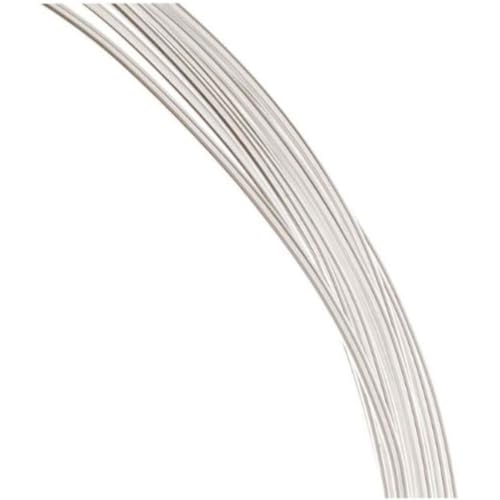 Adabele 5 Feet Authentic Sterling Silver Jewelry Wire Dead Soft Round Beading Wire (0.4mm/26 Gauge) Hypoallergenic Nickel Free for DIY Craft Jewelry Making SS281-0.4 - size: 0.4mm (26 gauge), style: Sterling silver