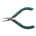 The Beadsmith Simply Modern Flat Nose Pliers, 4.5 inches (114mm) with polished steel head, PVC grip handles and double-leaf springs, tool for jewelry making - size: Flat Nose