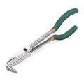 SPEEDWOX Long Reach Bent Nose Pliers 10 Inches 90 Degree Intermeshed Teeth Precision Fine Pliers for Hard to Reach Narrow Spaces High Leverage Reduce Efforts Non-slip Handle - style: 90°Bent Nose Pliers