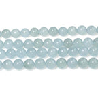 MJDCB Stone Beads 6mm 60pcs Round Grey Blue Jade Loose Gemstone Bead Charms for Jewelry Making Bracelet Necklace Earring Pendant - color: Grey Blue Jade, size: 6mm