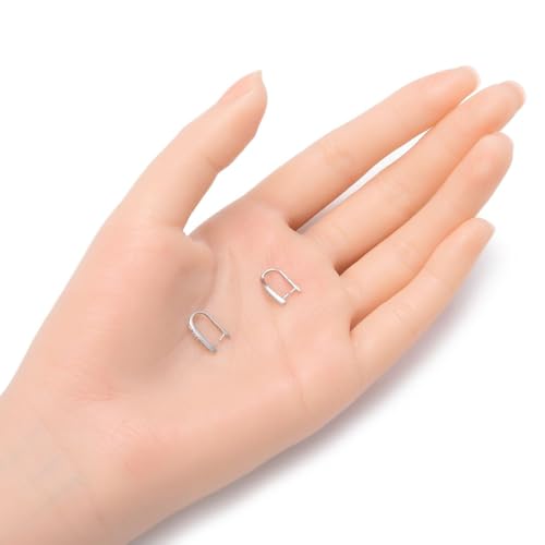 5pcs Adabele Authentic 925 Sterling Silver 12mm Pendant Clasp Pinch Bails Cubic Zirconia CZ Clip Tarnish Resistant for DIY Craft Jewelry Making SS205-3 - size: 12mm Pinch Bail with CZ