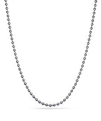 Titanium Stainless Steel Small Beads Ball Chain Necklace for Men Women 24-38 Inches Silver Black Gold - color: Silver, 1.5mm wide