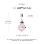LAZA Charms for Bracelets 925 Sterling Silver Butterfly Summer Travel Ocean Lucky Charm Beads Pendant Jewelry for Women Mom - color: Love Heart