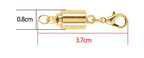KONMAY 10 Sets Golden Screw-in Magnetic Necklace Clasps, Safety Magnetic Converter Clasps for Jewelry Making - color: Golden