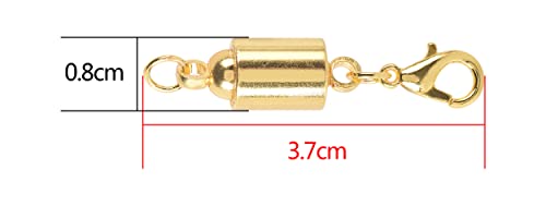 KONMAY 10 Sets Mixed Screw-in Magnetic Necklace Clasps, Safety Magnetic Converter Clasps for Jewelry Making - color: Mixed