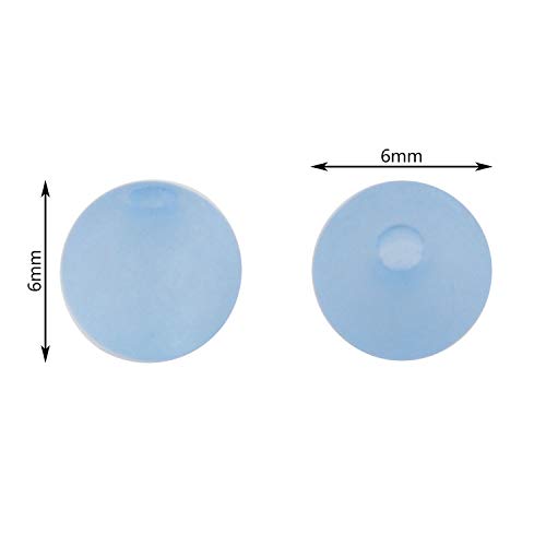 Tegg Matte Loose Bead 500PCS 6mm Mixed Colour Round Transparent Frosted Jewelry Glass Beads