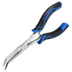 SPEEDWOX Long Reach Bent Needle Nose Pliers With Serrated Jaw Angled Needle Nose Pliers For Jewelry Making Fish Bone Pliers Tweezers Bent Chain Nose Pliers For Wire Bending And Small Object Gripping - style: Long Reach Bent Needle Nose Pliers Serrated Jaw