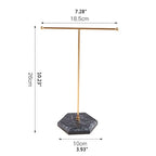 Jewelry Stand Display Necklace Holder T-Bar Plated Metal Tabletop Jewelry Tower For Earring