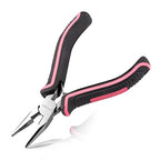 Long Nose Pliers with Serrated Jaw Small Pliers for Jewelry Making 5 Inches for Electronics, Jewelry Making, Wire Cutters for Crafts Working in Tight Areas, Pink Tool for Women - style: Long Nose Pliers